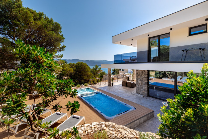 Uncompromised Luxury Retreat, Villa Hedona with a heated pool with hydro-massage area, Komarna, Croatia. Komarna