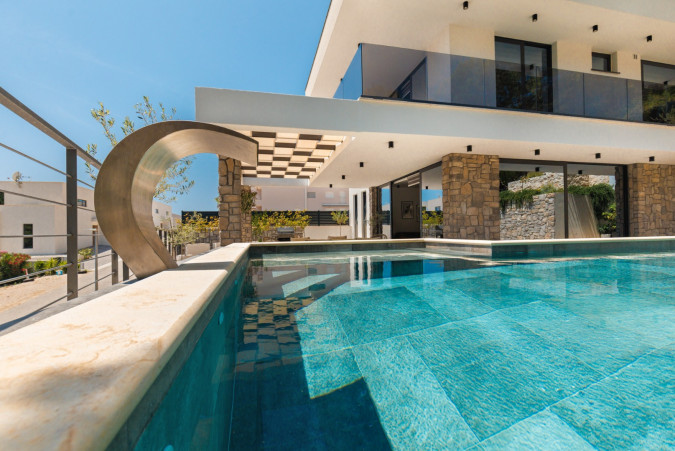Au&szlig;enbereich, Villa Hedona mit beheiztem Pool und Hydro-Massage-Bereich, Komarna Komarna