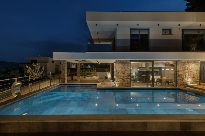 Au&szlig;enbereich, Villa Hedona mit beheiztem Pool und Hydro-Massage-Bereich, Komarna Komarna
