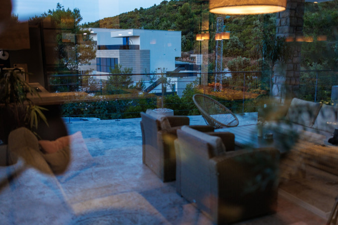 Innenbereich, Villa Hedona mit beheiztem Pool und Hydro-Massage-Bereich, Komarna Komarna