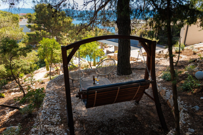 Au&szlig;enbereich, Villa Hedona mit beheiztem Pool und Hydro-Massage-Bereich, Komarna Komarna