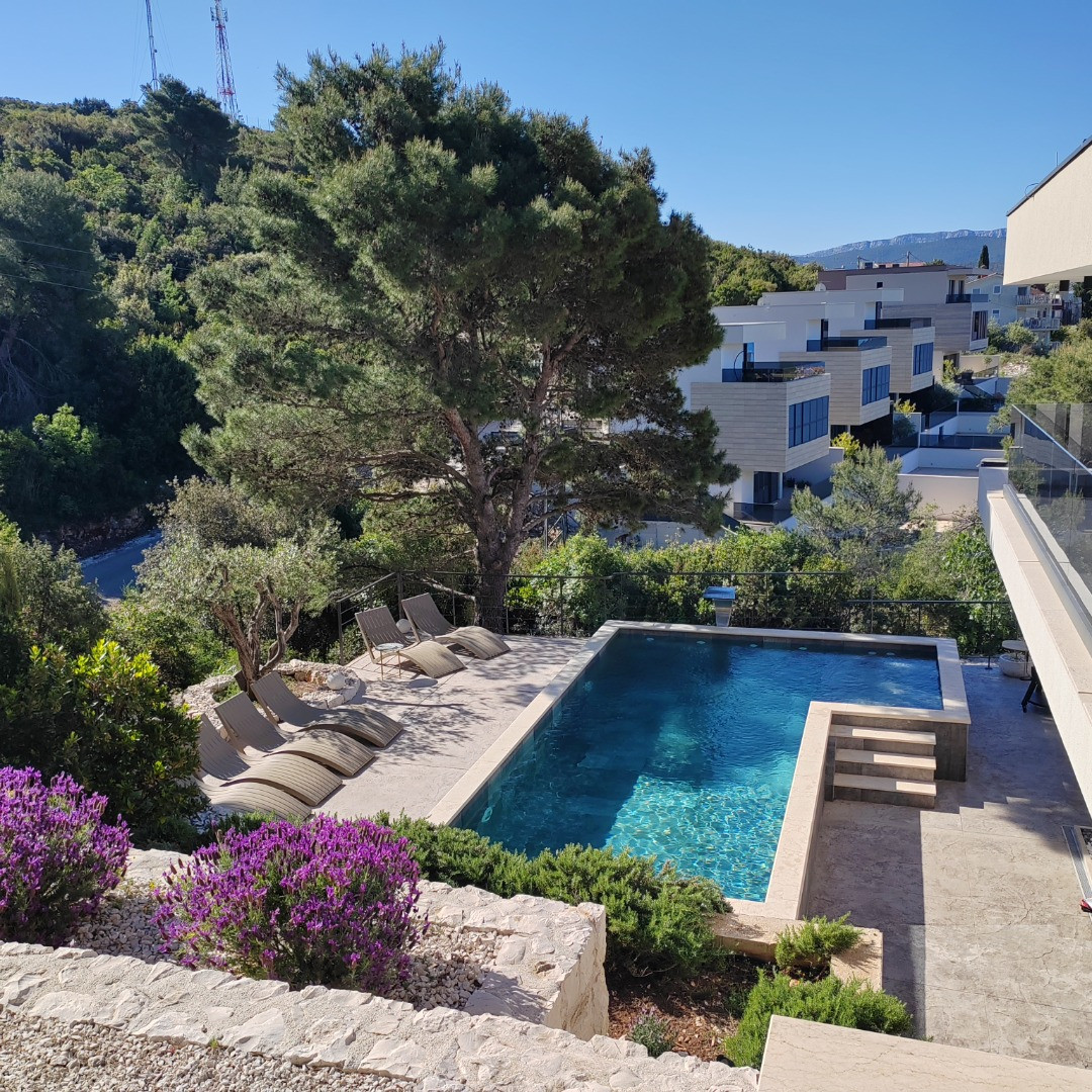 A vacation you deserve - Taste of pure hedonism in southern Dalmatia, Villa Hedona with a heated pool with hydro-massage area, Komarna, Croatia. Komarna